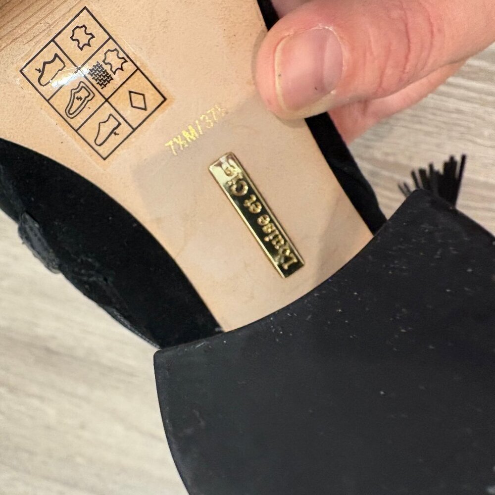 Louise et Cie Black Suede High Knee - Boots sz US 7.5 - Picture 5 of 11